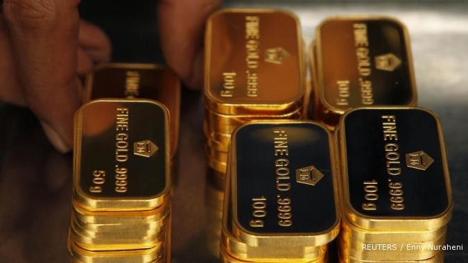 Permintaan dollar kian menggerus harga emas