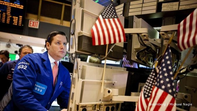 Saham produsen emas mendongkrak laju Wall Street