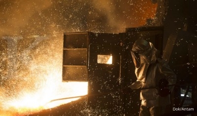 Produksi emas Antam turun, nikel naik Produksi emas Antam turun, nikel naik