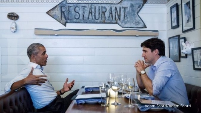Bromance Obama-Trudeau bikin hati meleleh Bromance Obama-Trudeau bikin hati meleleh