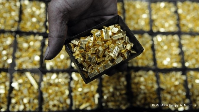 Harga acuan emas Antam loncat Rp 6.000 per gram