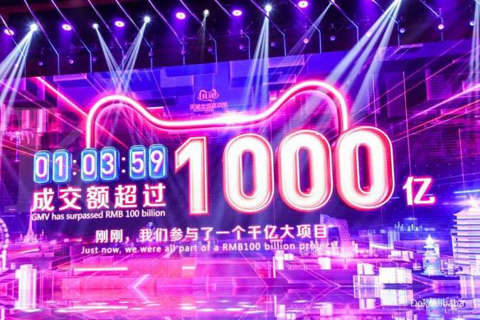 Alibaba Capai GMV USD 12 Miliar dalam Satu Jam Pertama 11.11