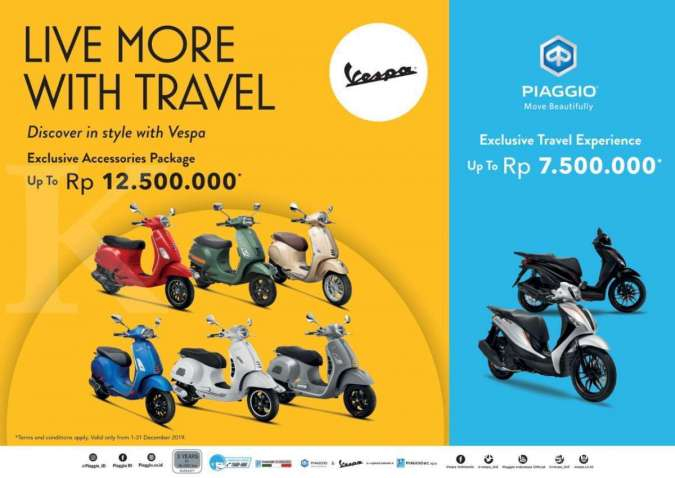 Sambut Akhir Tahun 2019, PT Piaggio Indonesia Hadirkan Program Live More with Travel