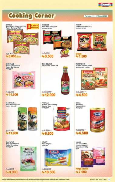 Promo Cooking Corner di Indomaret priode 11-24 Maret 2020