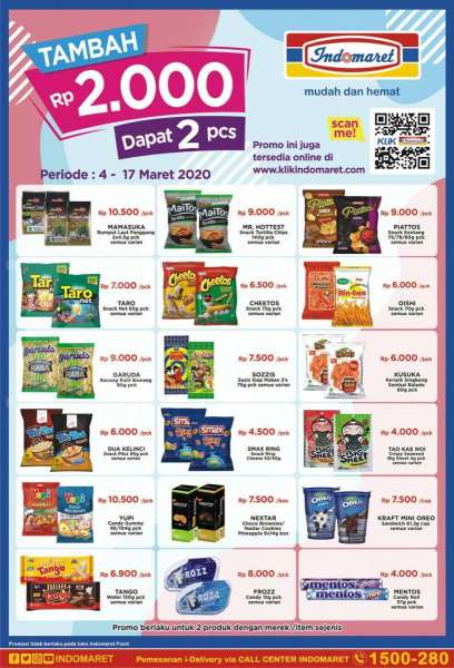 Promo Indomaret Tambah 2000 dapat 2 Pcs