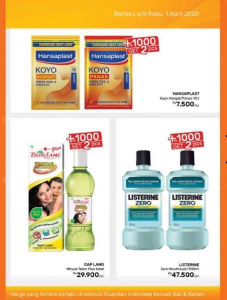 Promo guardian 19 maret 2020