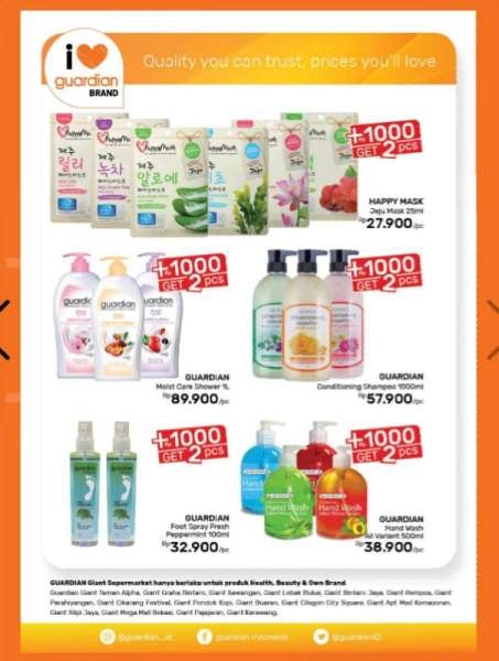 Promo guardian 19 maret 2020