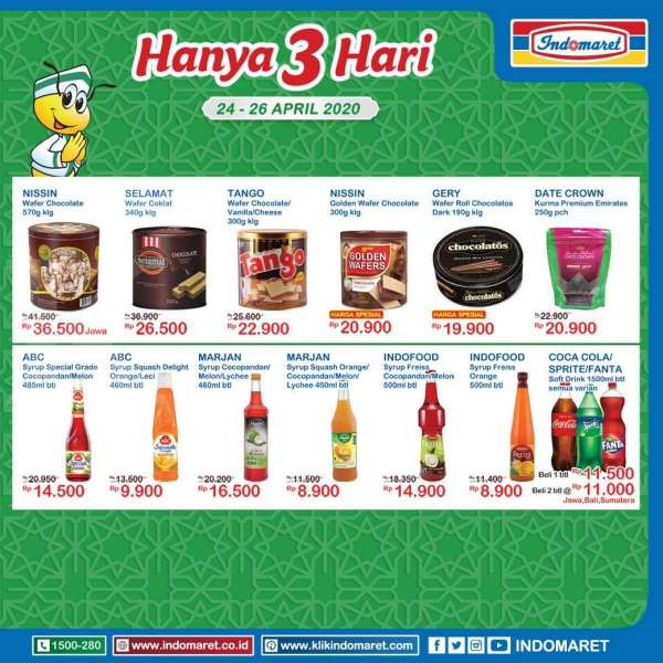 Promo Indomaret Hanya 3 Hari 24-26 April 2020