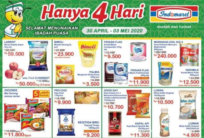 Promo Indomaret Hanya 4 Hsri 30 April 3 Mei 4