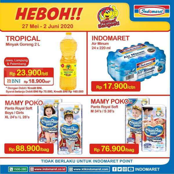 Promo Indomaret Harga Heboh 27 Mei - 2 Juni 2020 