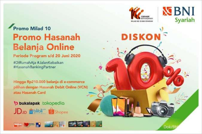 1 Dekade Berhasanah, BNI Syariah Berikan Promo Menarik untuk Nasabah