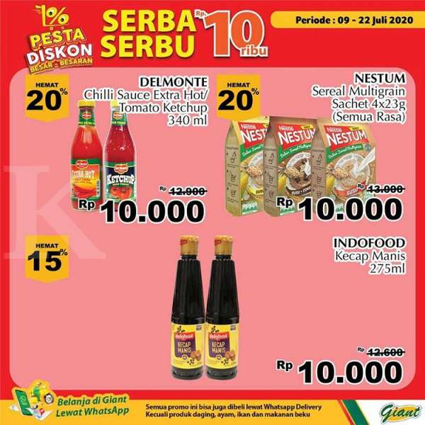 Promo Giant Serba Serbu periode 9-22 Juli 2020