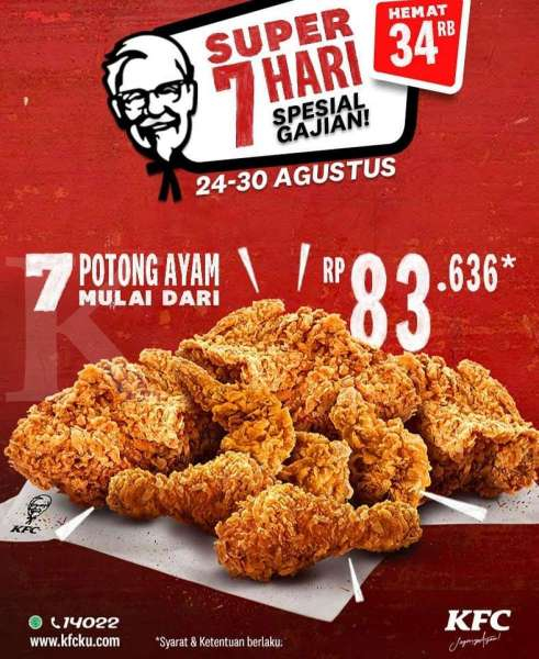 Promo KFC 24 - 30 Agustus 2020