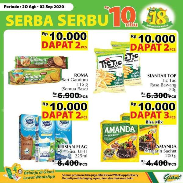 Promo Giant 20 Agustus – 2 September 2020