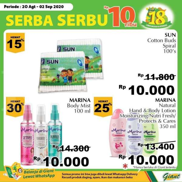 Promo Giant 20 Agustus – 2 September 2020