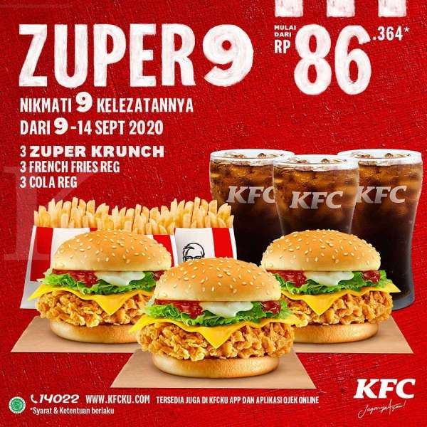 Promo <a href='https://kupang.tribunnews.com/tag/kfc' title='KFC'>KFC</a> periode 9-14 September 2020