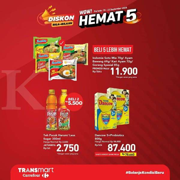 Promo <a href='https://kupang.tribunnews.com/tag/transmart-carrefour' title='Transmart&nbsp;Carrefour'>Transmart&nbsp;Carrefour</a> 18-22 September 2020