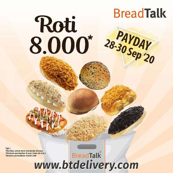 Promo BreadTalk ‘Payday’ periode 28-30 September 2020