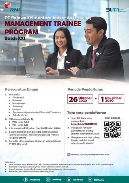 Rni Buka Rekrutmen Management Trainee Program Mtp