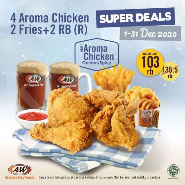 Promo A&W periode 1-31 Desember 2020 