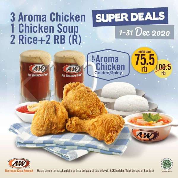 Promo A&W periode 1-31 Desember 2020 