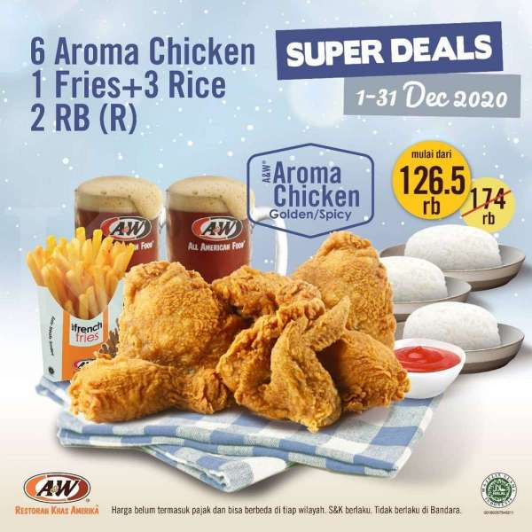 Promo A&W periode 1-31 Desember 2020 