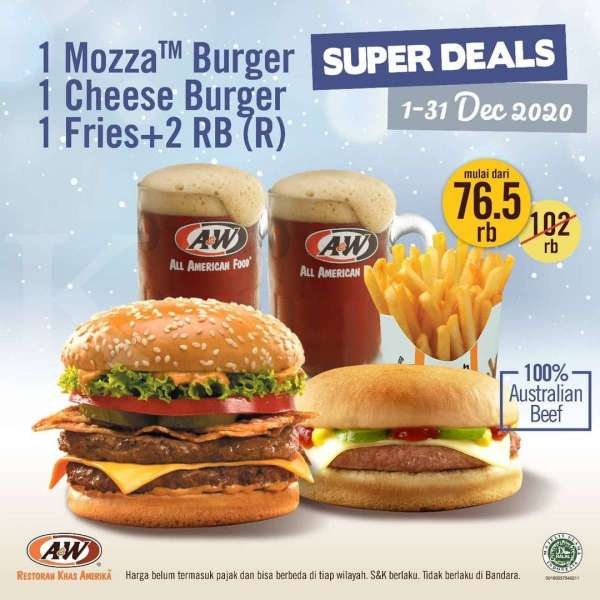 Promo A&W periode 1-31 Desember 2020 