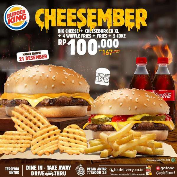Promo <a href='https://pontianak.tribunnews.com/tag/burger-king' title='Burger King'>Burger King</a> 15-21 Desember 2020 