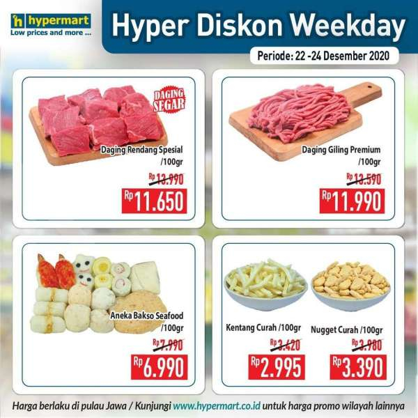 Promo Hypermart weekday 22-24 Desember 2020 
