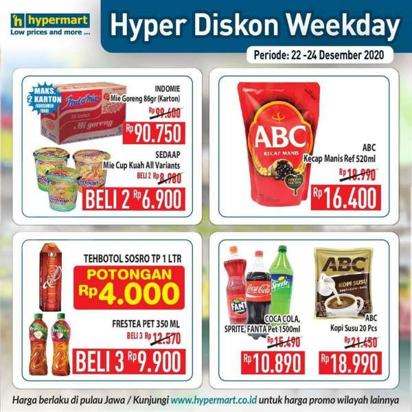 Promo Hypermart weekday 22-24 Desember 2020 