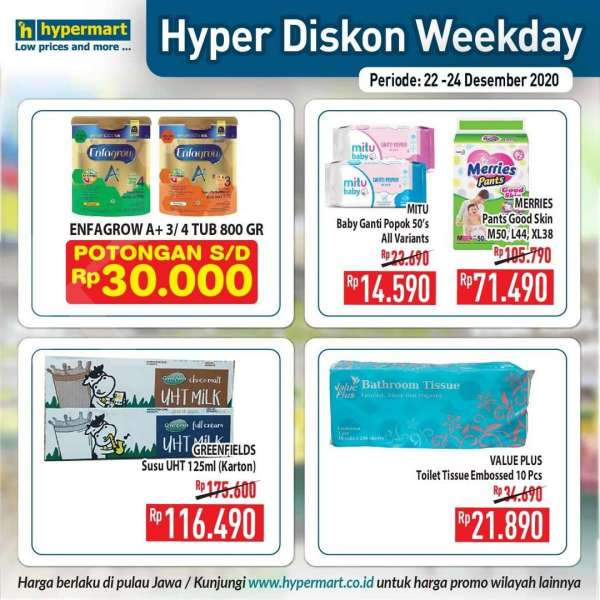 Promo Hypermart weekday 22-24 Desember 2020 