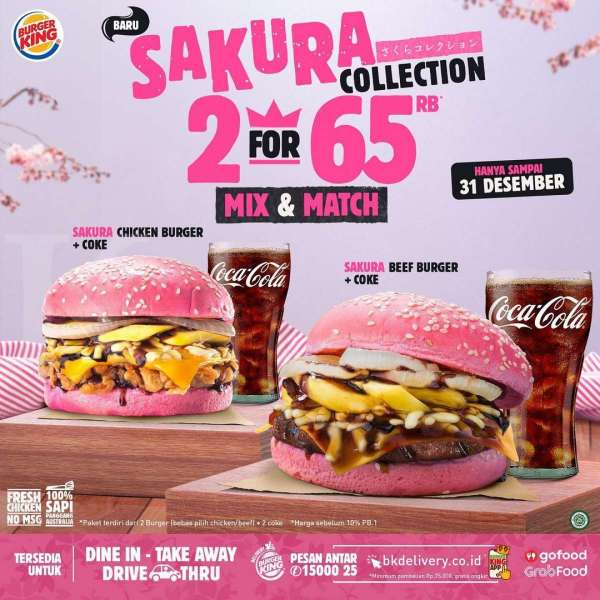 Promo Burger King Sakura Collection 