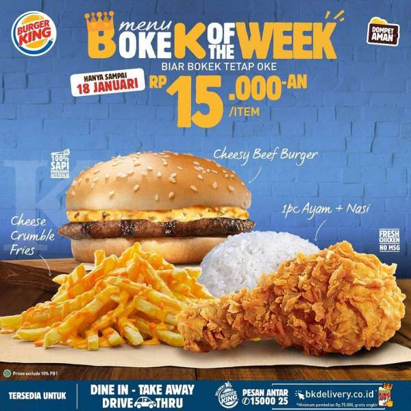 Promo Burger King 12-18 Januari 2021