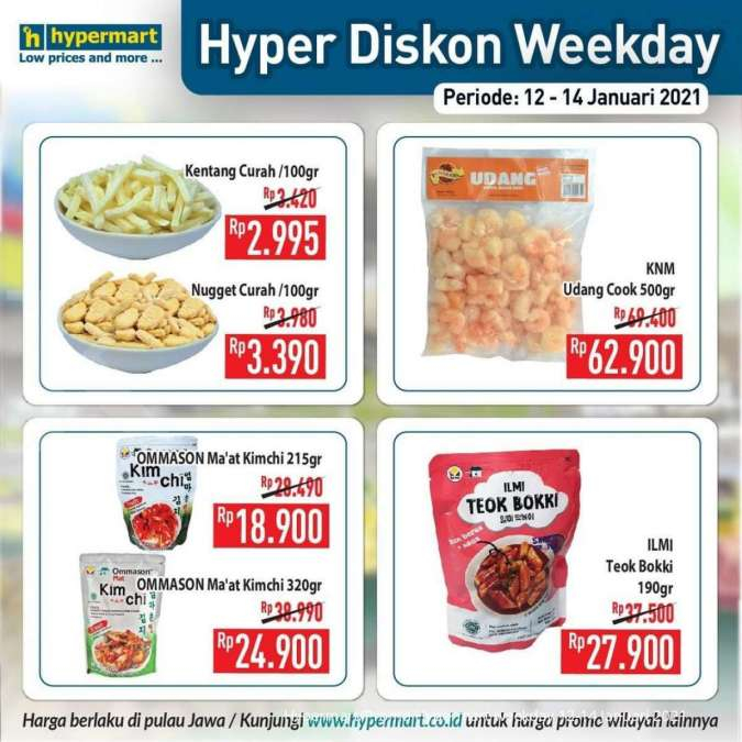 Promo <a href='https://kupang.tribunnews.com/tag/hypermart' title='Hypermart'>Hypermart</a> weekday 12-14 Januari 2021 