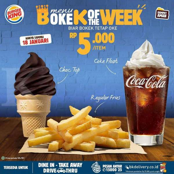 Promo Burger King 12-18 Januari 2021