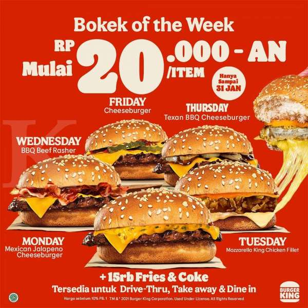Promo Burger King 18-31 Januari 2021 