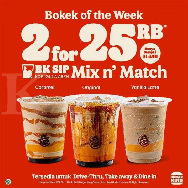 Promo Burger King 18-31 Januari 2021 