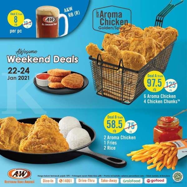 Promo A&W Terbaru Januari, Hadirkan Tiga Paket Murah Mulai Rp 8 Ribu
