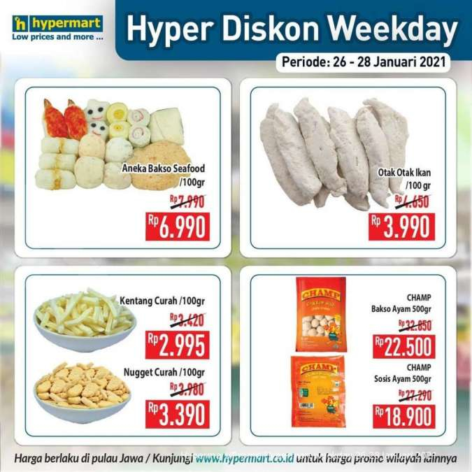 Promo <a href='https://jambi.tribunnews.com/tag/hypermart' title='Hypermart'>Hypermart</a> weekday 26-28 Januari 2021 