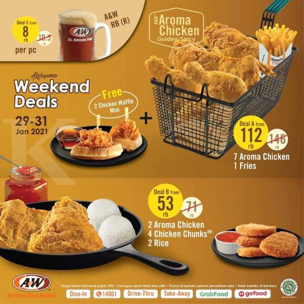 Promo <a href='https://jambi.tribunnews.com/tag/aw' title='A&W'>A&W</a> periode 29-31 <a href='https://jambi.tribunnews.com/tag/januari-2021' title='Januari 2021'>Januari 2021</a>