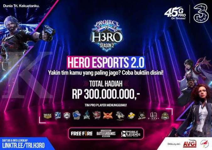 Hundreds Of Millions Of Rupiah In Prizes From 3 Indonesia Are Ready To Make Young People Champions In Mobile Gaming With The H3ro Esports Tournament World Today News