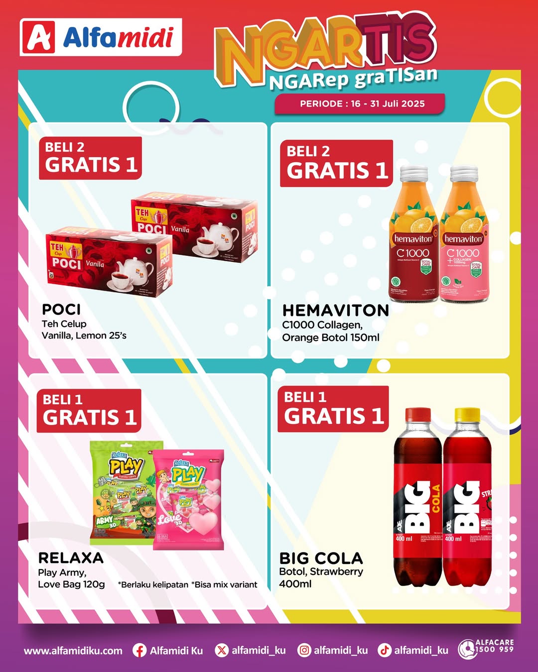 Promo Alfamidi Ngartis (Ngarep Gratisan) Periode 16-31 Juli 2025