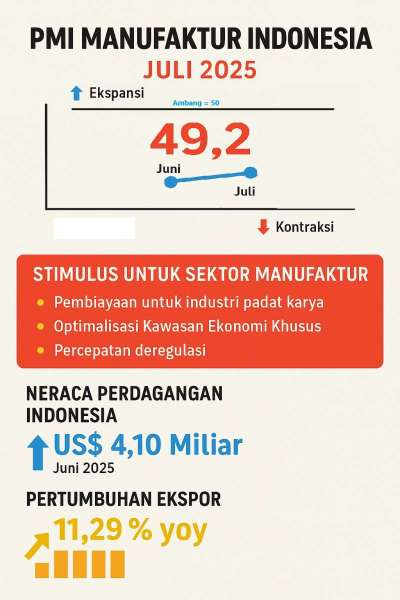 Infografik PMI Manufaktur Indonesia 