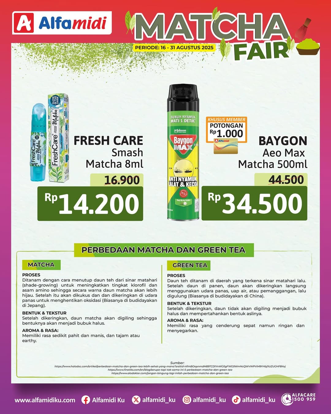 Promo Alfamidi Matcha Fair Periode 16-31 Agustus 2025