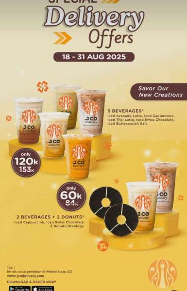 Promo J.CO Spesial Delivery, Menu Baru Bulan Agustus 2025