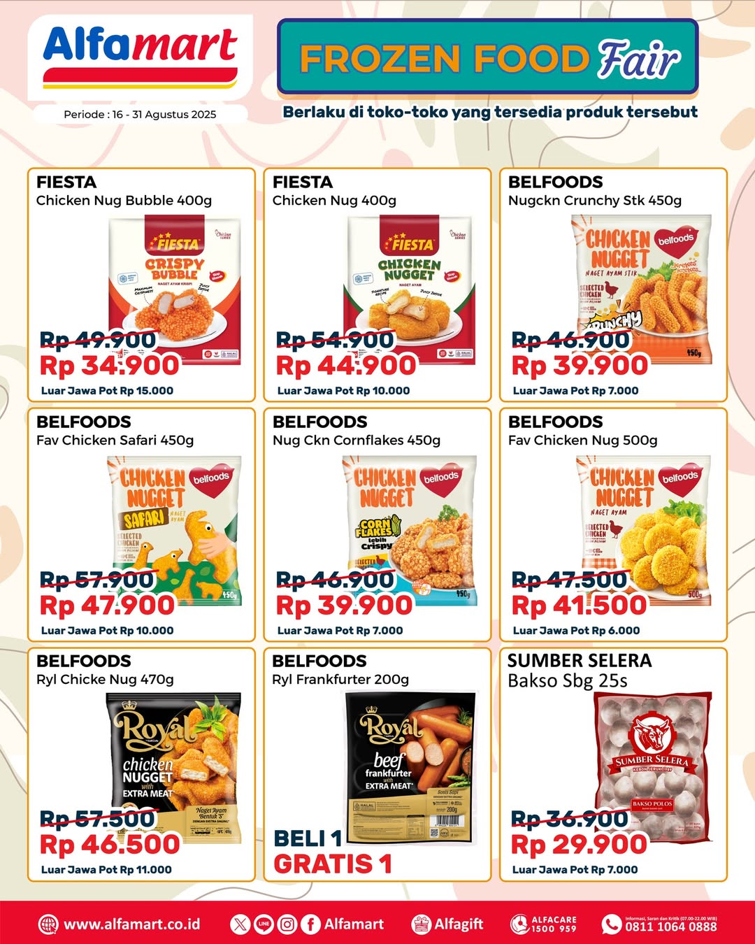 Promo Alfamart Frozen Food Fair Periode 16-31 Agustus 2025