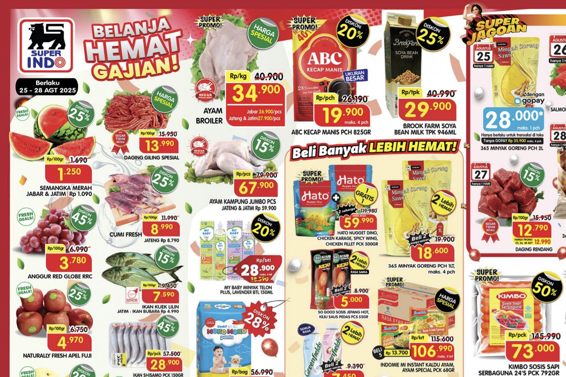 Promo Superindo Weekday Periode 25-28 Agustus 2025