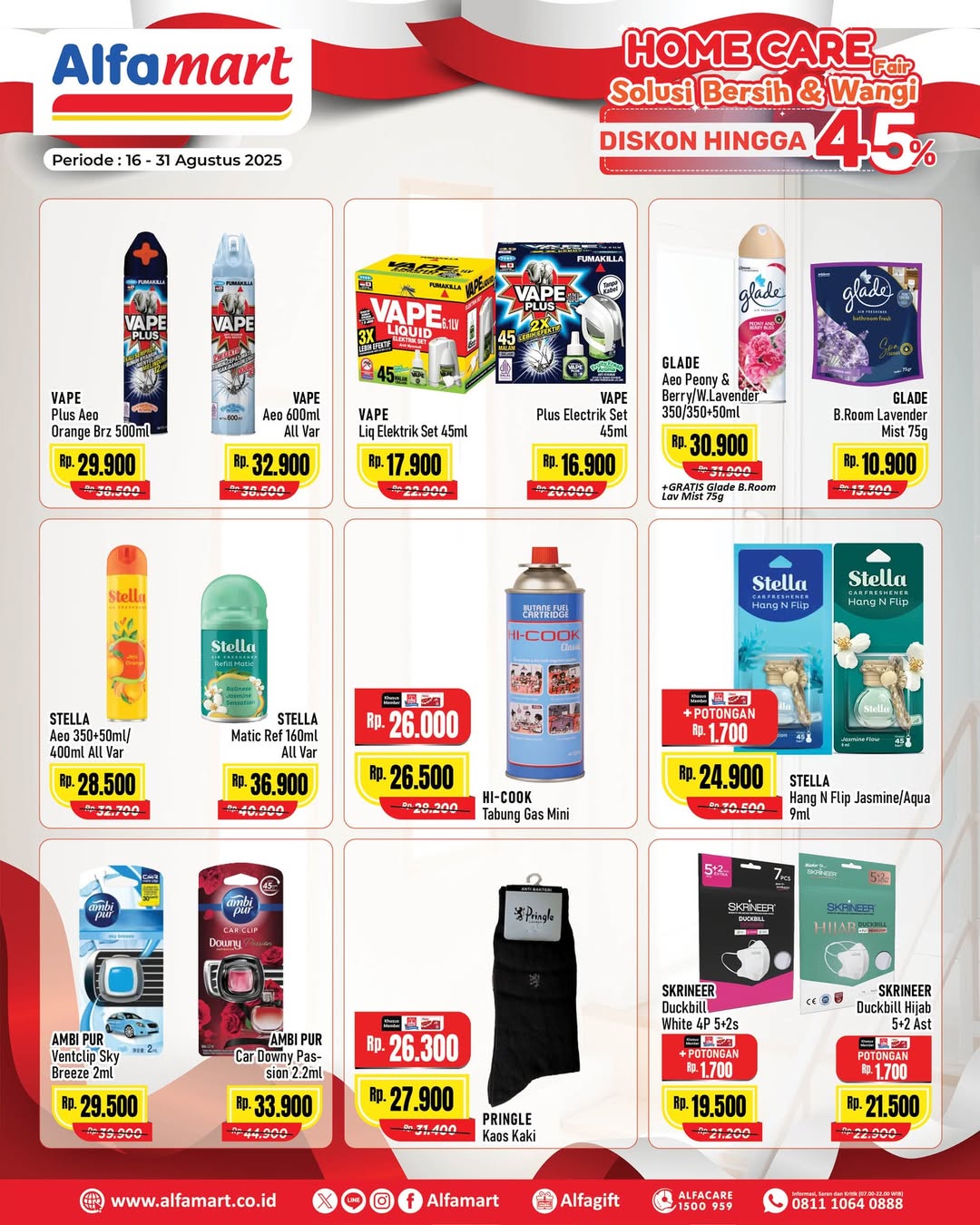 Promo Alfamart Home Care Diskon s/d 45% Periode 16-31 Agustus 2025