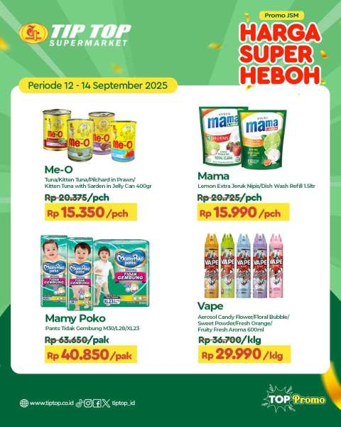 Promo JSM Tip Top 12-14 September 2025