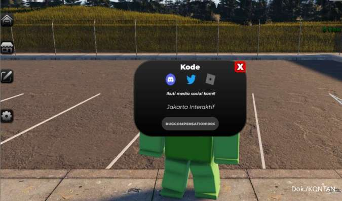 Tampilan klaim Eagle Nation Roblox code